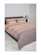 Viokarpet Bettbezug-Set Baumwolle Einzelbett mit Kissenbezug 165x245 Home Nordic 856 Cayenne