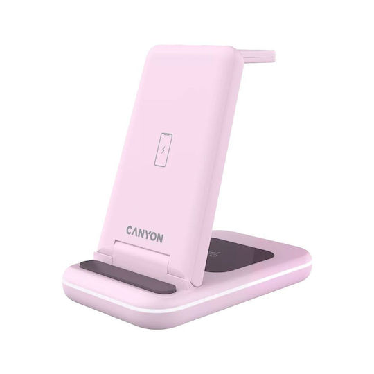 Canyon Încărcător Wireless (Qi Pad) 15W Iced Pink (CNS-WCS304IP)