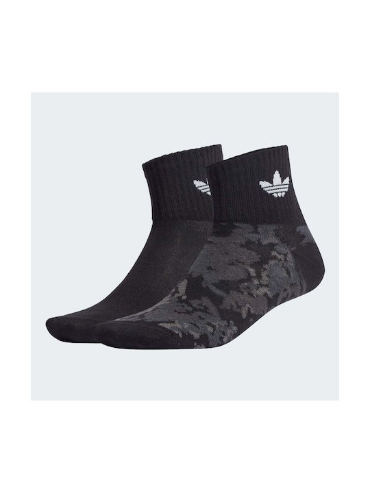 Adidas Αθλητικές Κάλτσες Μαύρες 2 Ζεύγη