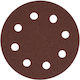 Detoolz Normales Schleifblatt K80 mit 8 Löchern 180x180mm Set 10Stück