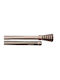 My Home Luxury Metallic Curtain Pole Double with Rod Φ19mm 160cm Bronze