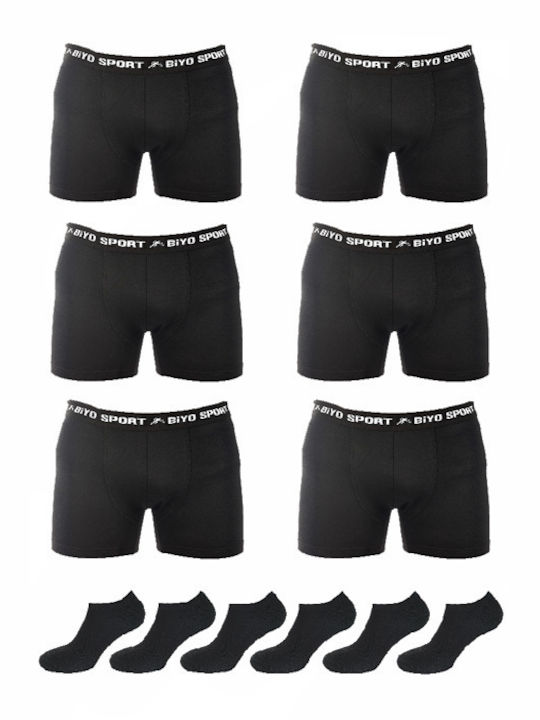 Men's Boxers Black 6Pack