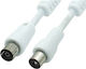 Comp Καλώδιο Κεραίας Coax male - Coax female Λευκό 10m (02.006.0081) 3τμχ