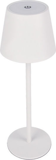 Elmark Metal Table Lamp LED with White Shade and Base