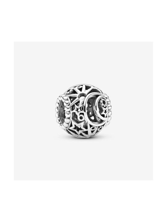 Pandora Charm Amulet cu design Steaua din Argintiu cu Perle
