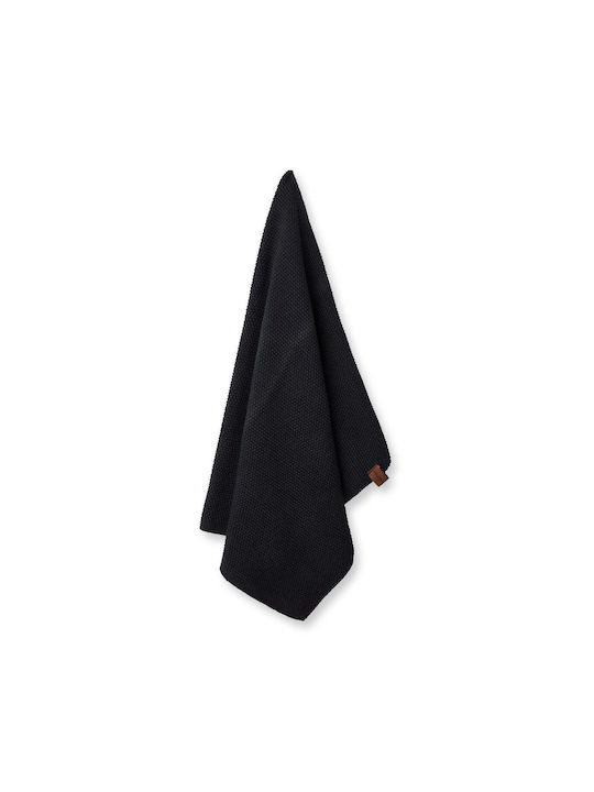 Humdakin Handtuch aus 100% Baumwolle in Schwarz Farbe 45x70cm