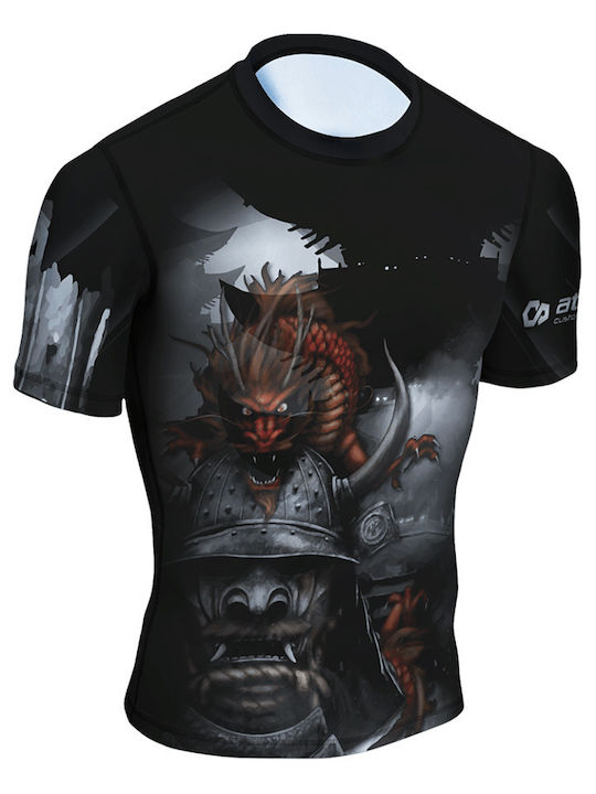 Athlon Herren Kurzärmlig T-Shirt 100-1812 für Jiu-Jitsu Schwarz