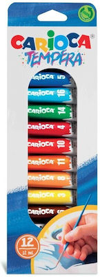 Carioca Tempera Paints 12ml 12pcs