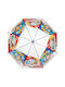 Chanos Kids Curved Handle Umbrella with Diameter 45cm Multicolour