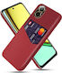 Card Slot Umschlag Rückseite Kunststoff Rot (Realme C67)