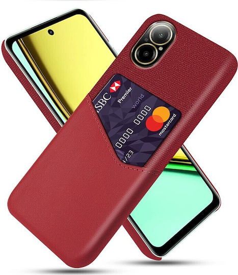 Card Slot Umschlag Rückseite Kunststoff Rot (Realme C67)