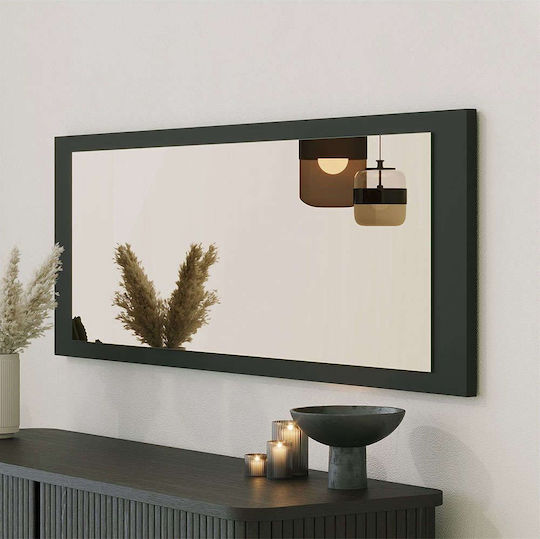 Aberto Design Basic Καθρέπτης Τοίχου Ολόσωμος με Μαύρο Πλαστικό Πλαίσιο 120x40cm
