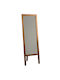 Aberto Design Boden- oder Standspiegel mit Braunes Holzrahmen 170x55cm