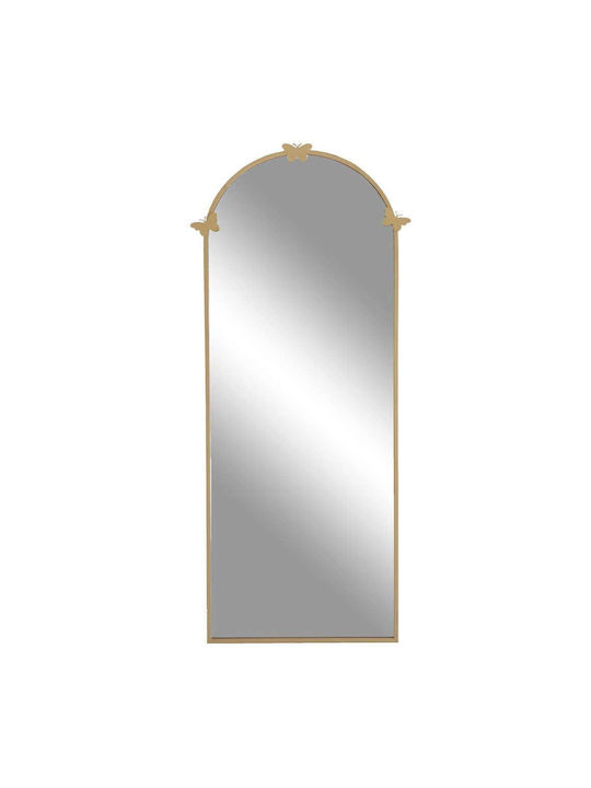 Aberto Design Arched Floor Mirror with Gold Metal Frame 180x65cm
