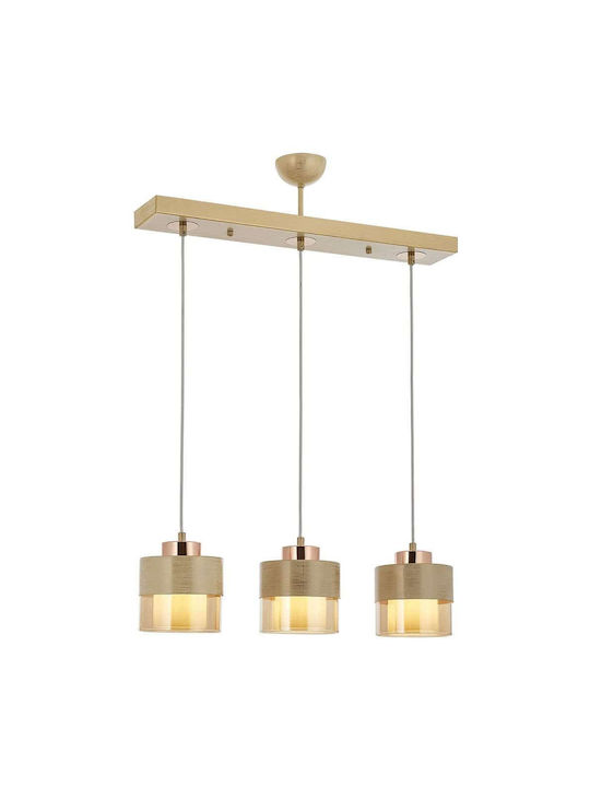 Opviq Pendant Light Yellow Rail 70x15cm