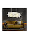 Opviq Serene Pendant Light White Rail with Socket E27 90x45x80cm