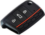 Θήκη Κλειδιού από Σιλικόνη με 3 Κουμπιά για VW / Skoda