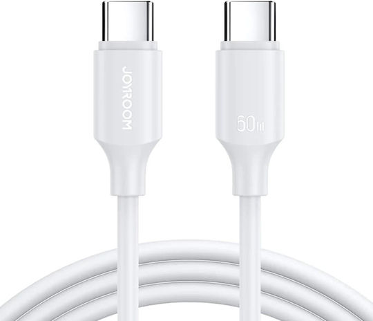 Joyroom S-CC060A9 USB 2.0 Cable USB-C male - USB-C 60W Λευκό 0.25m