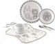 Jane Feeding Set Star made of Plastic White 6pcs