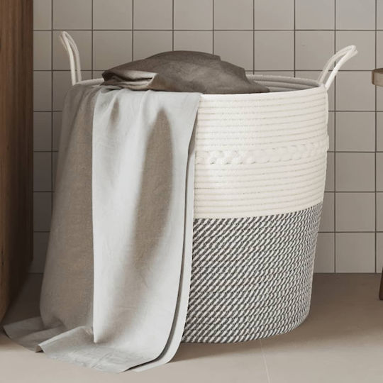 vidaXL Καλάθι Αποθήκευσης Υφασμάτινο Γκρι 43x43x38cm