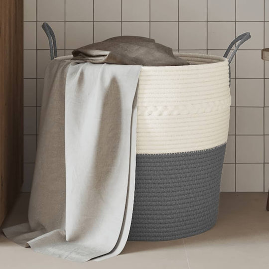 vidaXL Καλάθι Αποθήκευσης Υφασμάτινο Γκρι 43x43x38cm