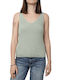 Women's Summer Top with Spaghetti Straps Green