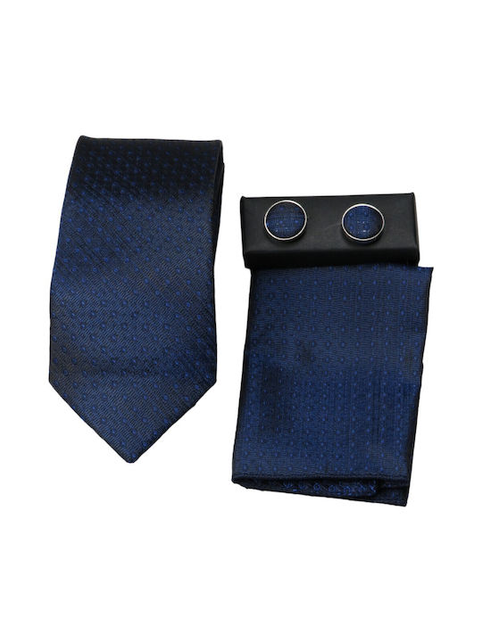 Privato Σετ Ανδρικής Γραβάτας σε Γαλάζιο Χρώμα