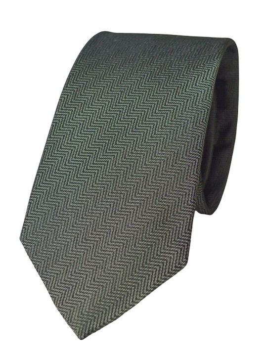 E-Ties Men's Tie Silk Printed in Gray Color