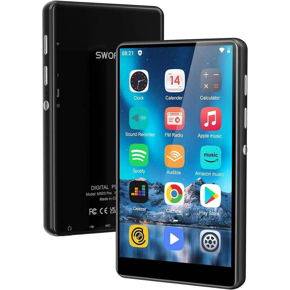 SWOFY Reproductor P3 de 32 GB con Bluetooth 5.0, reproductor de úsica