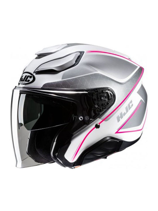 HJC F31 Ludi MC8 Motorcycle Helmet Jet ECE 22.0...