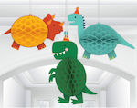 Amscan Χάρτινα Hanging Ornament for Party Dinosaurs 3pcs