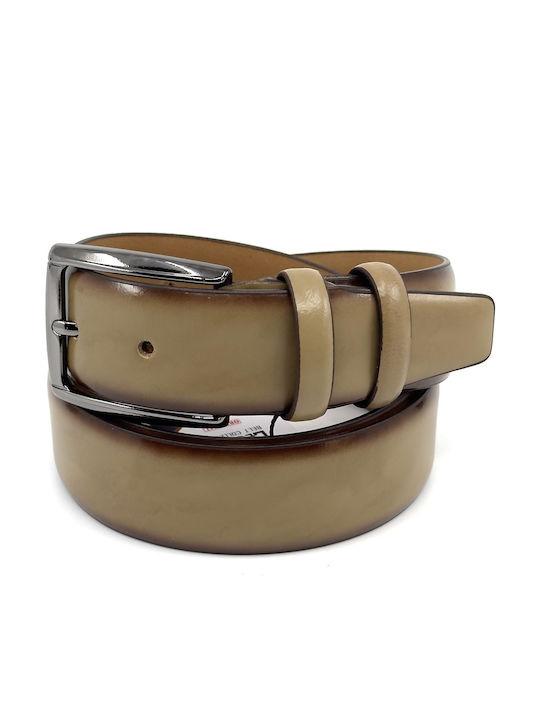 Legend Accessories Men's Belt Leather Beige