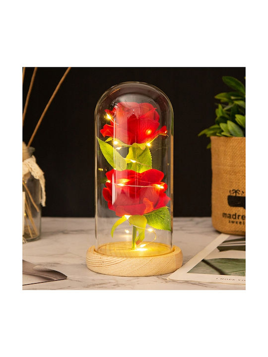 Вечно роза Red 11.5см с LED