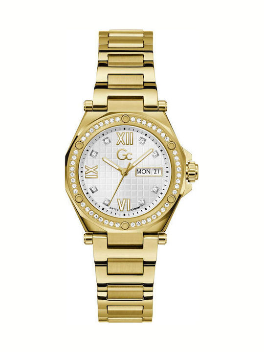 GC Watches Crystals Women's Watch with Gold Met...