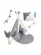 Nukido Kids Indian Teepee Play Tent Teepee for 3+ years Gray