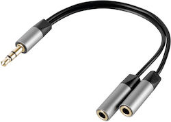 Lampa Silver Line 3.5mm Masculin în 3.5mm 2x Femelă Lampa Silver Line 3.5mm Masculin în 3.5mm 2x Femelă
