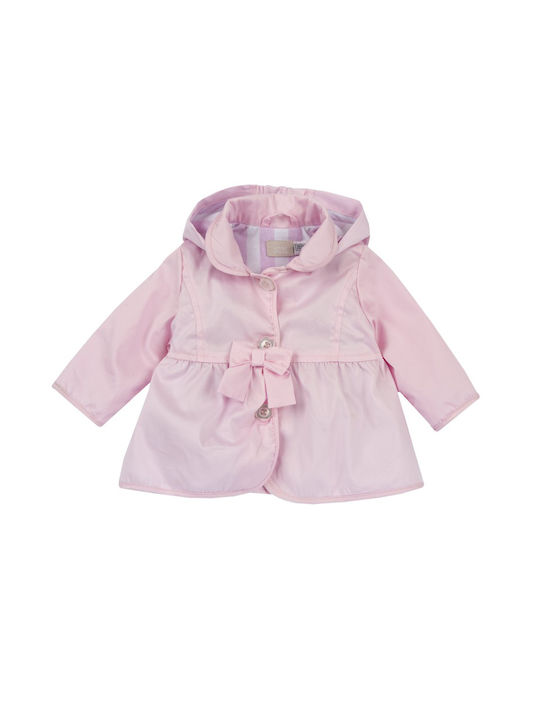 Chicco Kids Trench Coat with Hood Pink