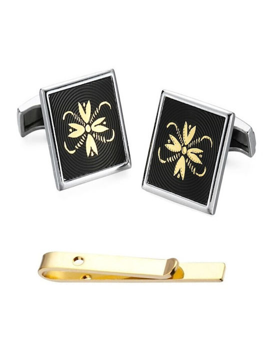 Cufflinks of Steel Gold