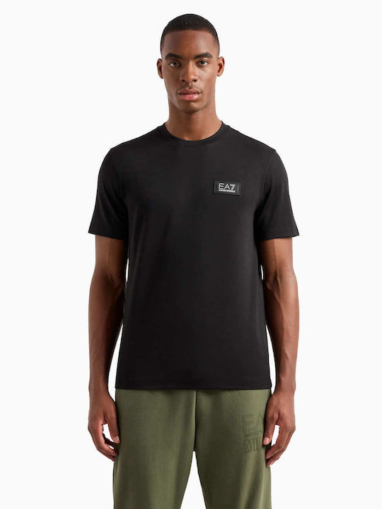 Emporio Armani T-shirt Bărbătesc cu Mânecă Scurtă BLACK