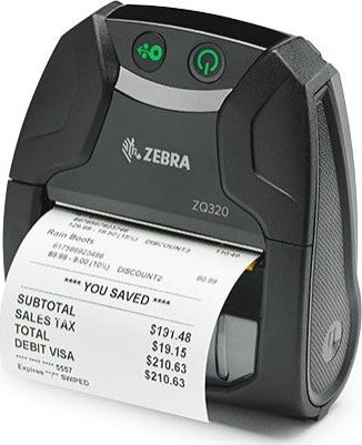 Zebra Zq320 Φορητός Εκτυπωτής Ετικετών USB, Wi-Fi, Bluetooth 203 dpi