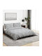 vidaXL Set Husă de Pilotă Bumbac King Size cu 2 Fețe de Pernă 260x220 Gri