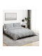 vidaXL Комплект Плик за Завивка Памучен Кинг Сайз с 2 Калъфки 260x240 Сив