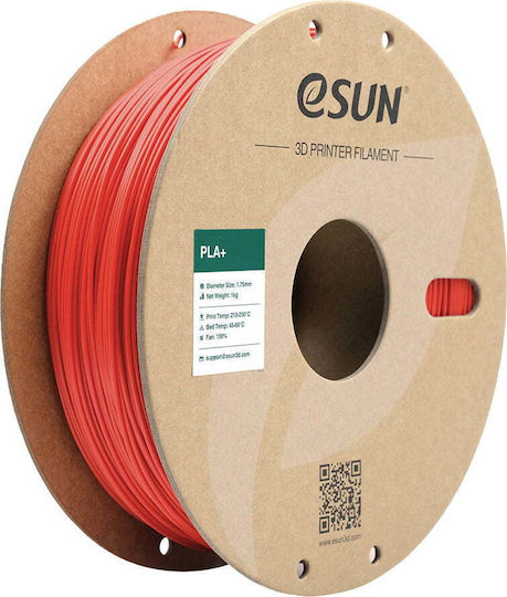 Esun PLA+ 3D Printer Filament 1.75mm Red 1kg