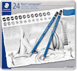 Staedtler Mars Lumograph Set de 24 Creioane