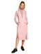 MOE Midi Dress with Slit Powder Pink