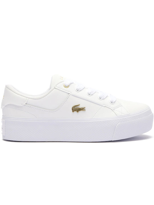 Lacoste Ziane Γυναικεία Sneakers White / Gold