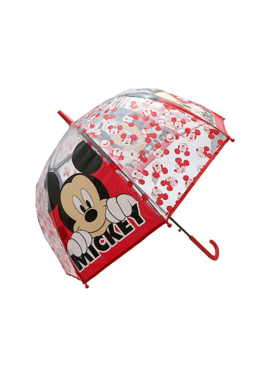 Disney Παιδική Ομπρέλα Μπαστούνι Διάφανη