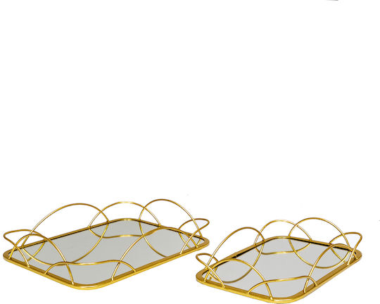 Zen Collection Tavă Decorativă Metal Dreptunghiulară 36x7.5cm 1buc