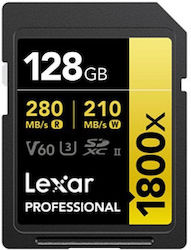 Lexar Professional 1800x SDXC 128ГБ Клас 10 U3 V60 UHS-II с адаптер