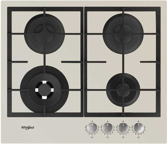 Whirlpool Εστία Υγραερίου Αυτόνομη 59x51εκ. Ασημί
